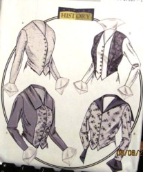 4091 BUTTERICK MEDIEVAL 1914 BASQUE EDWARDIAN LONG SLEEVE SHIRT PATTERN 6-22 3 SIZES