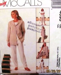 4093 MCCALLS UNLINED JACKET, TUNIC, DRESS, PANTS LENGTHS PATTERN  12-18; 16-22  UNCUT
