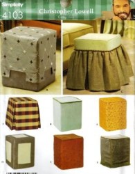 4103  SIMPLICITY 14'' X 14'' X 18'' OTTOMANS, SLIPCOVER PATTERN