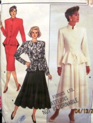 4104 LS PEPLUM JACKET,ST-FLARE SKIRT LENGTHS PATTERN 6-16