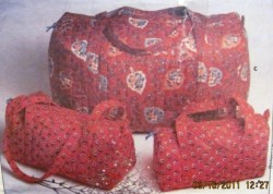 4105 20'',13'', 11'' SOFT QUILTED HANDLED TOTE BAGS PATTERN