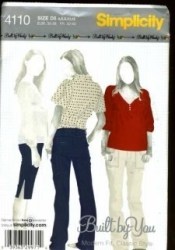 4110  SIMPLICITY LO RISE POCKET PANTS & CUT OFFS WENDY PATTERN 4-12-20