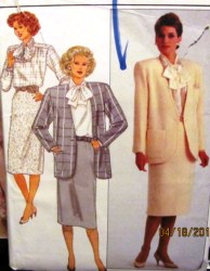 4115 '86 LINED LONG JACKET,SKIRT, PULLOVR LS BLOUSE PATTERN 8-12