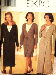 4124 EZ STRT TIED DRESS LENGTHS,WIDE JUMPSUIT,TOP PATTERN 14-18