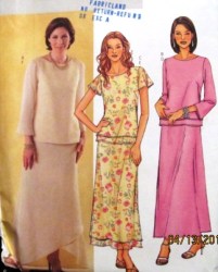 4130 EZ PULLOVER SS-LS TOP, LONG SKIRT PATTERN 8-12,20-24