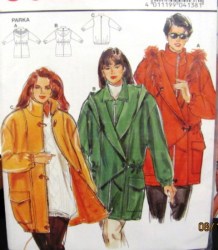 4138 BURDA HOOD/ COLLAR LONGER ZIP UNIQUE PARKA PATTERN 10-20