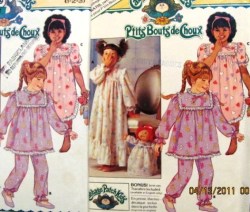 4139 GIRLS CPK NIGHTGOWN,TOP,PJ PANTS,TRANSFER PATTERN 1-3,4-6