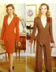 4143 Butterick EZ FLARE PEPLUM LS TOP,  SKIRT, WIDE PANTS PATTERN 6-10 OR 12-16 UNCUT CHOICE
