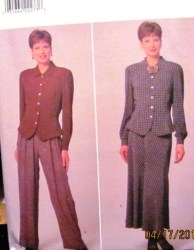 4187  Butterick EZ COLLAR LS TOP, LONG BIAS SKIRT, PANTS PATTERN 6-22 3 SZS choice uncut