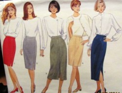 4190 VERY EASY TAPERED SLIT SKIRT 3 LENGTHS PATTERN 18-22