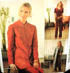 4195 UNLINED LONG DUSTER,JACKET,SS TOP,PANTS PATTERN 18-24