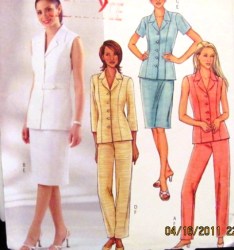 4196 EZ JACKET SLVS OR NOT,BELT,SKIRT,PANTS PATTERN 6-10,18-22