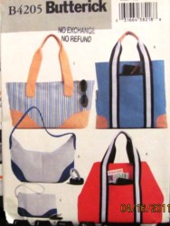 4205 TOTE BAGS, HANDBAGS,COSMETIC CASE PATTERN
