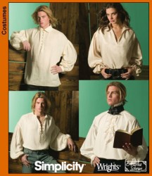 4219 18TH CENTURY POET SHIRTS,NECK STOCK,JABOT PATTERN XS-XL