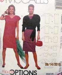 4228 KNIT 89 DRESS,TUNIC,TOP WRAP OR NOT,SASH PATTERN 6-8