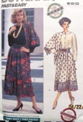 4231 EZ LONG FLARE/DIRNDL SKIRT LENGTHS,SCARF WRAP PATTERN 8-12
