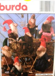 4233  CUTIE  15 3/4'', 19 3/4'' GNOMES, ELVES DOLLS BURDA PATTERN