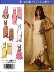 4242 SIMPLICITY ALI STRAPPY TOPS, ASYMMETRIC/ FLARE SKIRT,SHAWL PATTERN 18W-32W  UNCUT 2 SIZES