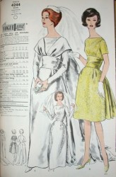 4244 BRIDES/MAID MIDRIFF DRESS LENGTHS,DETACH TRAIN PATTERN 14