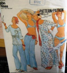 4248 JOHN KLOSS 70S BATHING COVER UP LENGTHS,BELT PATTERN 12
