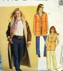 4249 LONG BOXY COAT, JACKET, VEST PATTERN LG-XXLG
