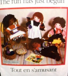 4252 CUTE 1989 26'' BOY, GIRL RAG DOLLS, CLOTHING PATTERN