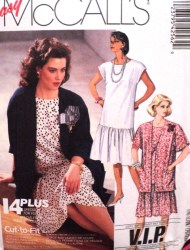 4256 SS-LS JACKET,DROP WAIST DRESS PATTERN 42-46 46-50''B