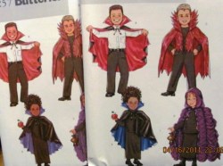4257 KIDS CAPE SHROUD COLLAR/HOOD COSTUME PATTERN 2-5,6-8