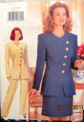 4262 BUTTERICK EZ LS ASYMMETRIC JACKET, SKIRT, PANTS PATTERN 6-22 3 SZS UNCUT