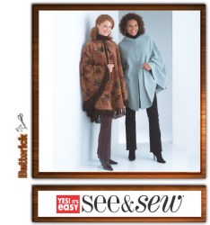 4266 VERY EZ LOOSE UNLINED PONCHO  HOODI OR NOT PATTERN L-XL