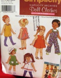4271 SIMPLICITY RETRO BABY DOLL DRESS, HAT,  ROMPER, UNDIES PATTERN SM-LG