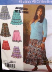 4283 Simplicity  LO RISER FLARE TIER YOKE FANCY SKIRTS Ali PATTERN 10-18, 20-28W choice uncut