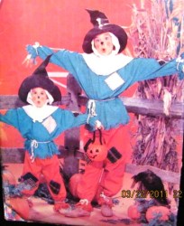 4287 3994 KIDS SCARECROW COSTUME,HAT PATTERN S-XL 4-14