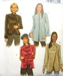 4294 UNLINED LS MANDARIN ANGLE JACKETS PATTERN 8-14,16-22