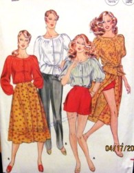4300 PEASANT SS-LS BUTTON TOP,SKIRT, SHORTS,PANTS PATTERN 16