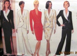4306  Butterick EZ 2 BREASTED TUX JACKET, SKIRT LENGTHS, PANTS PATTERN 6-22 3 Sizes Choice uncut