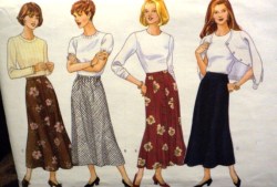 4308 EZ Butterick LONGER FLARE SKIRT BIAS OR NOT PATTERN 6-10, or 12-16, or 18-22 choice uncut
