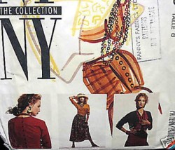 4309 NYNY BOLERO JKT, DOLMAN BLOUSE,YOKE SKIRT PATTERN 8,10,14