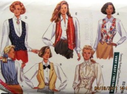 4314 89 SEMI FIT LINED SHAPED 1-2 BREASTED VEST EZ PATTERN 12-16