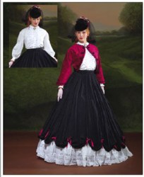 4339 CIVIL WAR BOLERO,BLOUSE,PETTICOAT,SKIRT PATTERN 6-12,14-20