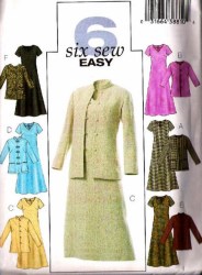4341 6 EZ LONG JACKETS,LONGER SS DRESS PATTERN 10-16,18-24