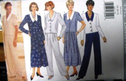 4342 EZ COLLAR SS-LS TOP,LONGER SKIRT, PANTS PATTERN 18-22
