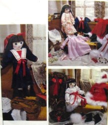 4344 VICTORIAN MCCALL RAG DOLL, CLOTHES, SKATES SLIPPERS PATTERN