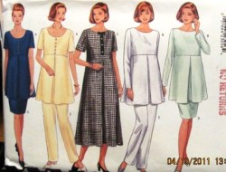 4349 MATERNITY LONG DRESS,TOP,SKIRT,PANTS PATTERN 6-12
