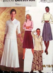 4350 LOVELY LOOSE FLARE LINED PLEAT SKIRT LENGTHS PATTERN 6-20