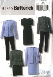 4355 LINED JACKET,TOP,DRESS,SKIRT,PANTS PATTERN 16-22