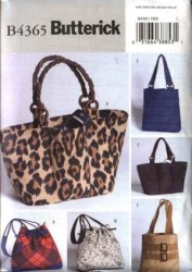 4365 VARIETY HANDLED SHAPED HANDBAGS, TOTES PATTERN