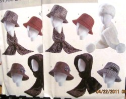 4366 BUCKET HATS, HEADBAND, HEADWRAP PATTERN SM-LARGE