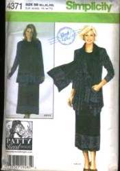 4371 SLINKY KNIT TOP,SKIRT,JACKET,SCARF PATTERN 4-26 2 SIZES