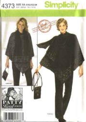 4373 SIMPLICITY SLINKY KNIT TOP, PANTS, PONCHOS, PURSE, SCARF PATTERN 4-26 2 SZS